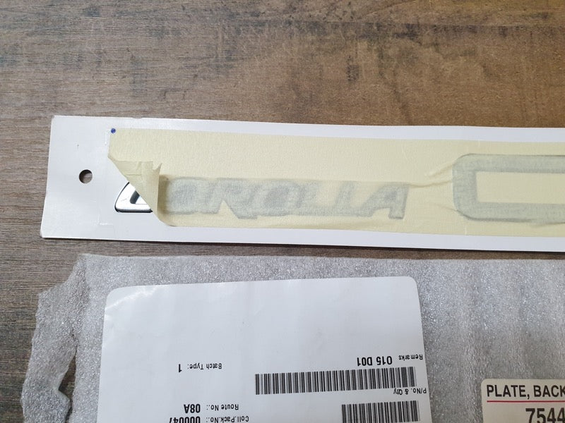 Original New Toyota Corolla Cross "Corolla Cross" - Boot Lid Badge