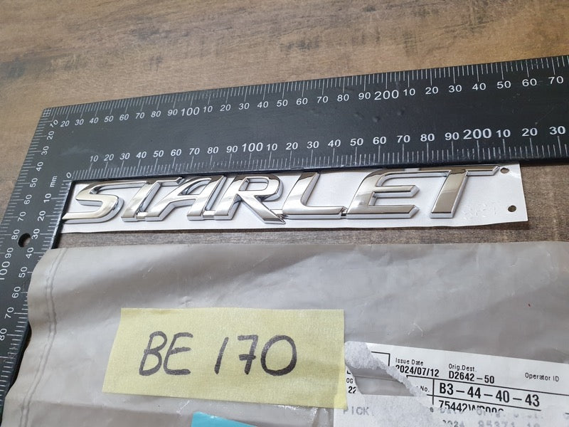 Original New Toyota Starlet Boot Lid 'STARLET' Badge