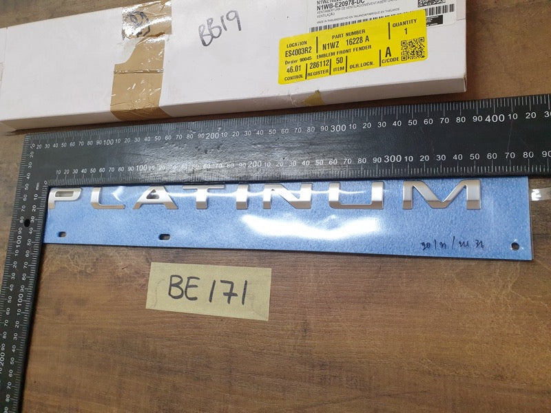 Original New Ford Everest Front Door 'PLATINUM' Badge