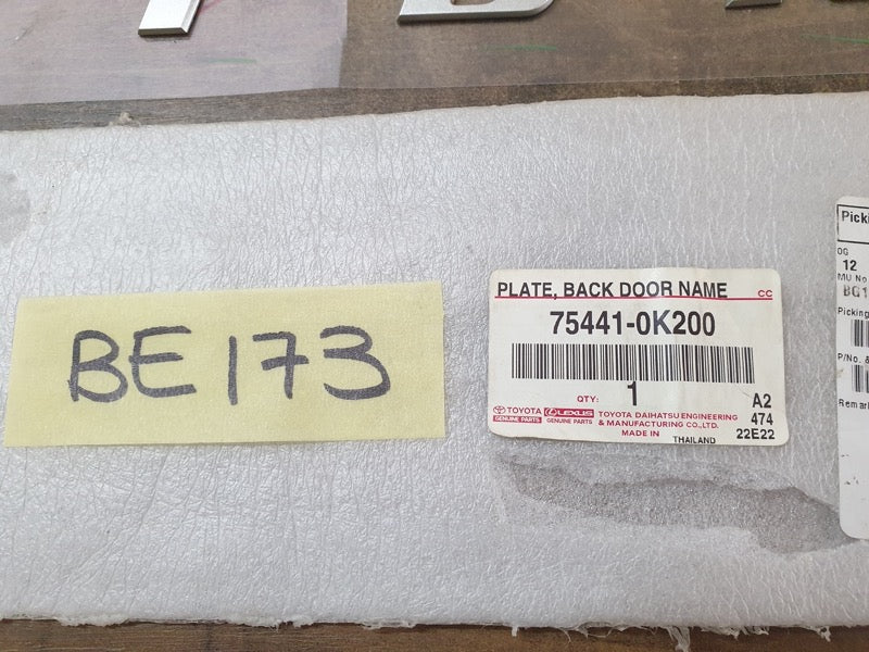 Original New Toyota Fortuner Boot Lid 'FORTUNER' Badge