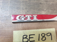 Original Used Volkswagen Right Front Fender 'GTI' Badge