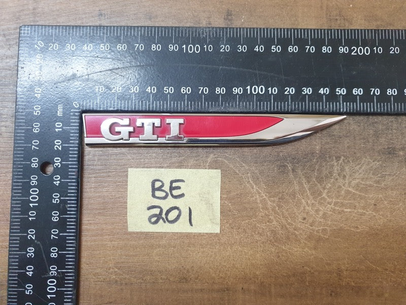 Original Used Volkswagen Golf VII GTI Right Front Fender 'GTI' Badge
