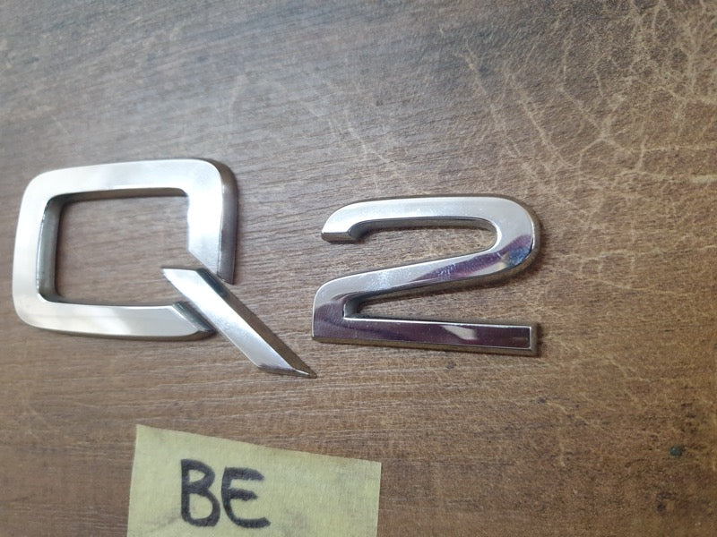 Original Used Audi Q2 Boot Lid 'Q2' Badge