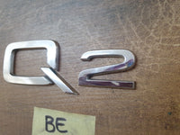 Original Used Audi Q2 Boot Lid 'Q2' Badge