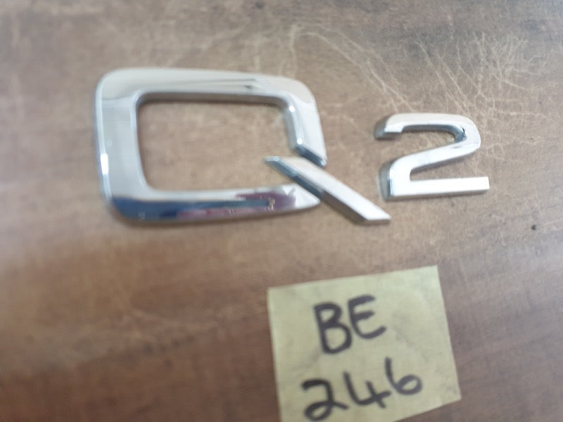 Original Used Audi Q2 Boot Lid 'Q2' Badge