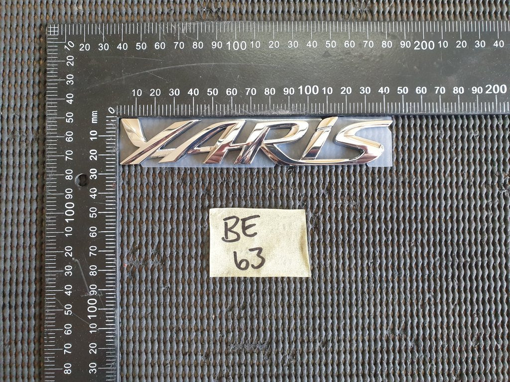 Toyota Yaris "Yaris" - Boot Lid Badge