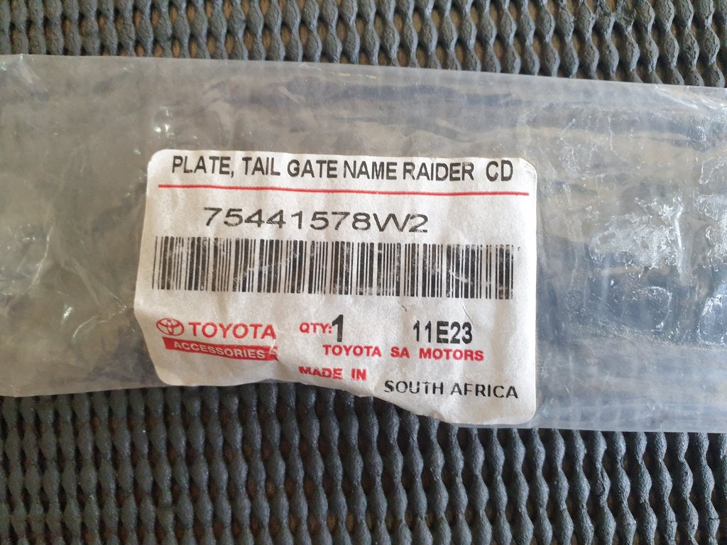 Toyota Hilux "RAIDER" - Tailgate Badge