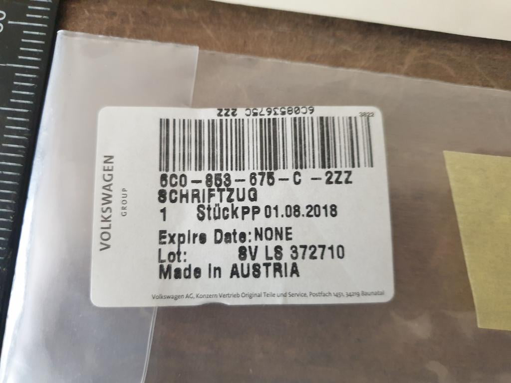 Volkswagen Polo GTI "GTI" - Boot Lid Badge