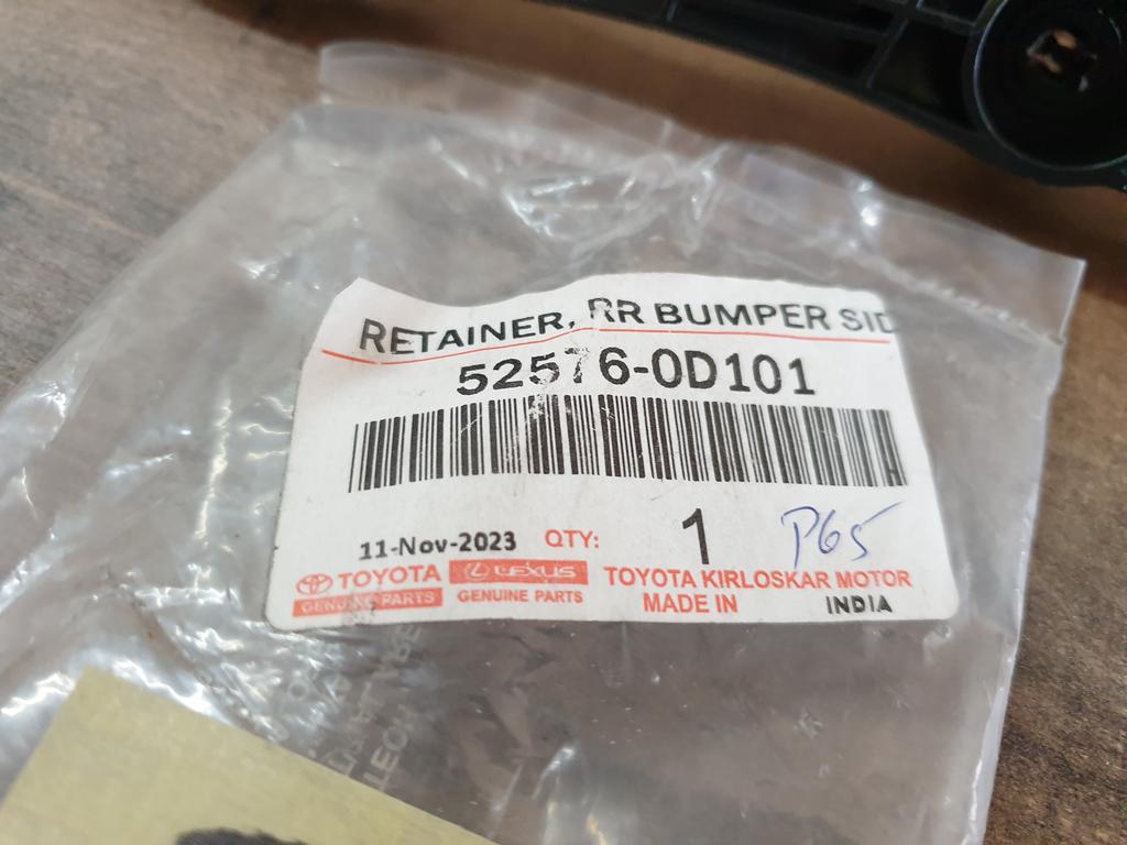 Original New Toyota Etios Left Rear Upper Bumper Bracket