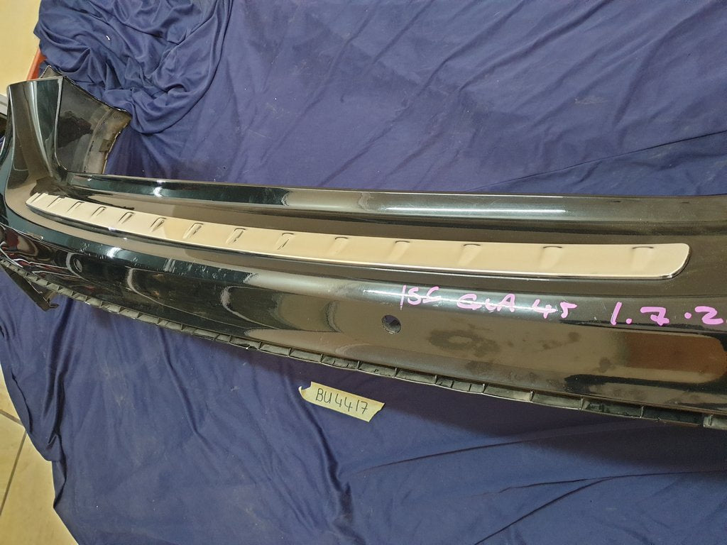 Mercedes-Benz GLA X156 Rear Bumper With PDC Sensor Brackets, Left and Right Lower Grille Mouldings and Rear Chrome Trim