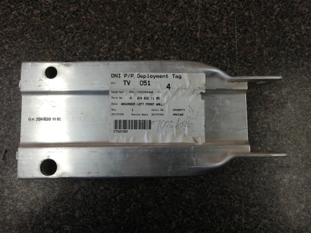 Mercedes-Benz C-Class Aluminium W204, 2012, 2013, Left Front Bumper Absorber Left Front Mono Extension