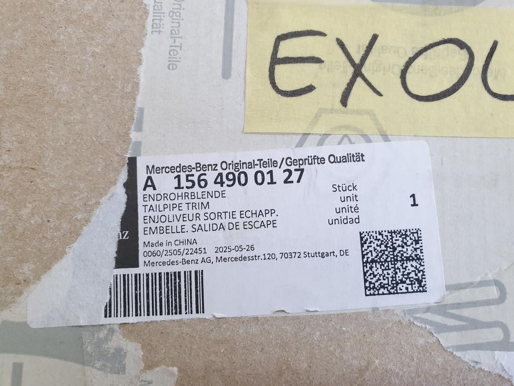 Mercedes-Benz GLA X156 Left Rear Exhaust Pipe Chrome Cover