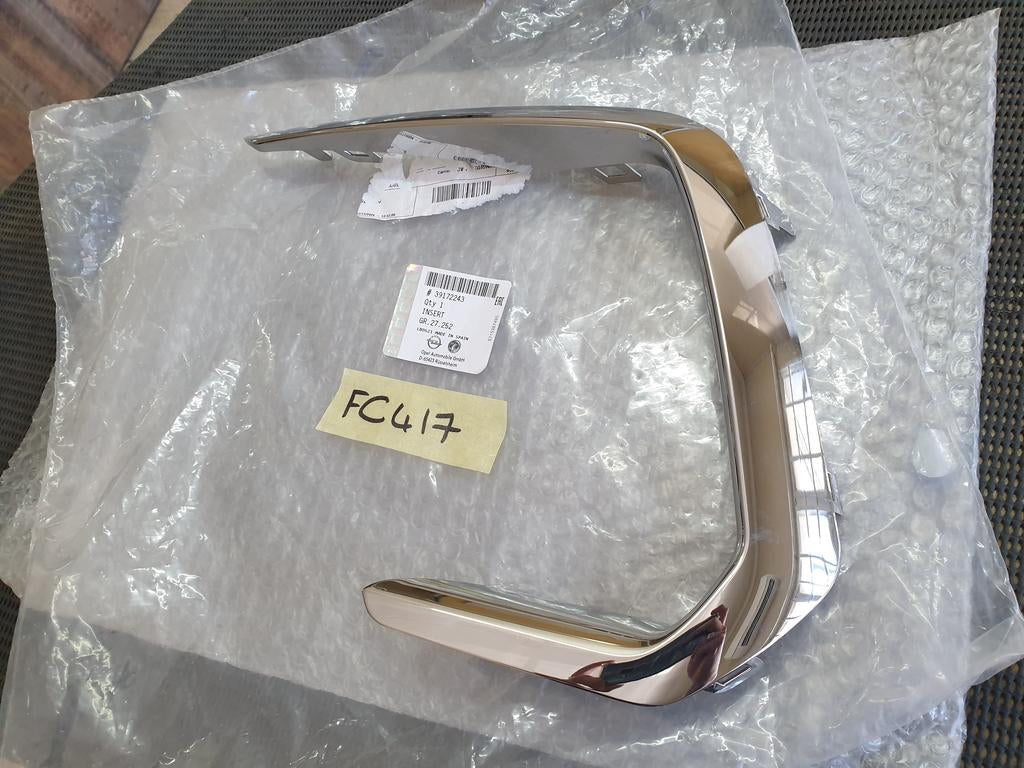 Original New Opel Crossland Left Front Chrome Bumper Moulding