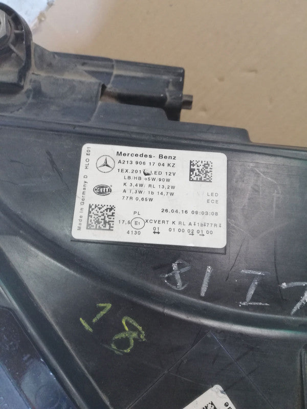 Mercedes-Benz E-Class W213, 2017 Left Headlight