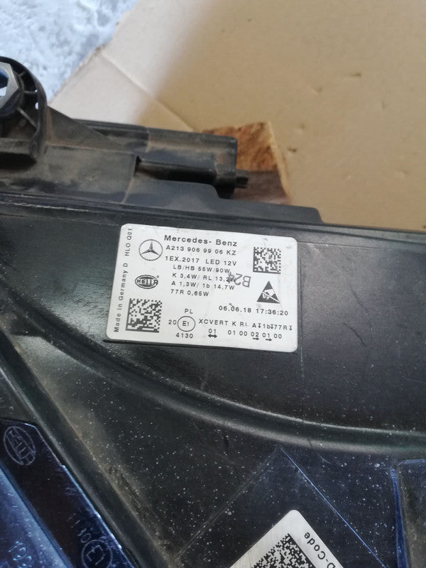 Mercedes-Benz E-Class W213, 2016, 2017, 2018, 2019, S213, C238, A238 Left Headlight