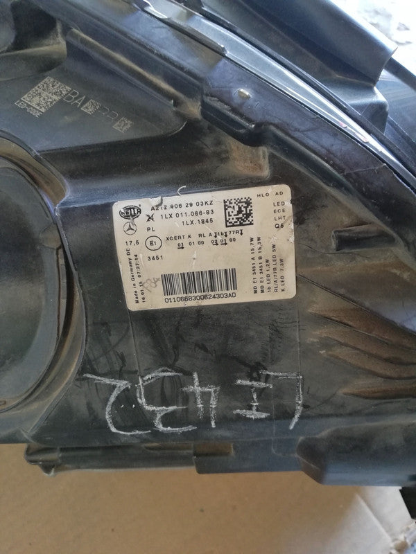 Mercedes-Benz E-Class W212, 2013, 2014, 2015, 2016 Left Headlight