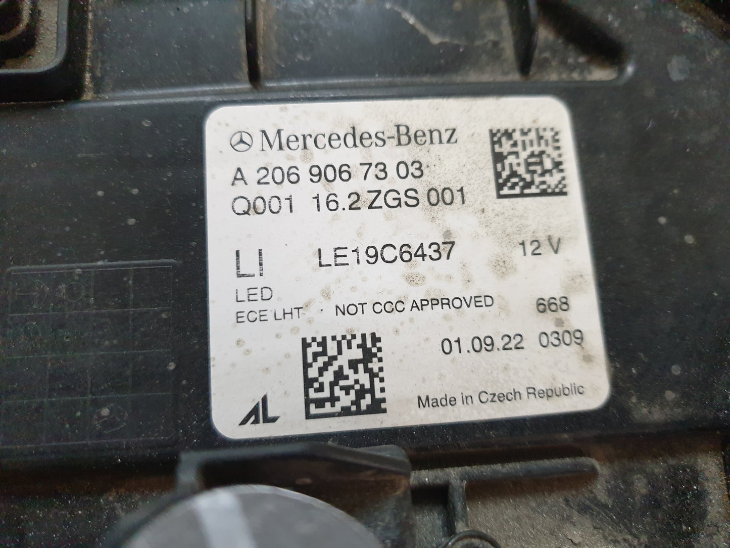 Original Used Mercedes-Benz C-Class W206 2023 Left Headlight