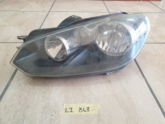 Volkswagen Golf VI 2008, 2009, 2010, 2011, 2012, 2013, 2014, 2015, 2016 Left Headlight