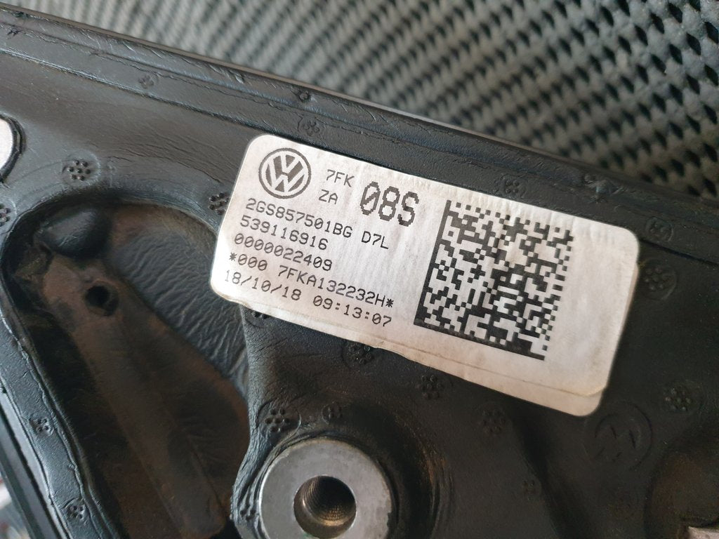 Volkswagen Polo MK6 2017, 2018, 2019, 2020, 2021, 2022, 2023 Right Outer Mirror Incomplete, No Cover