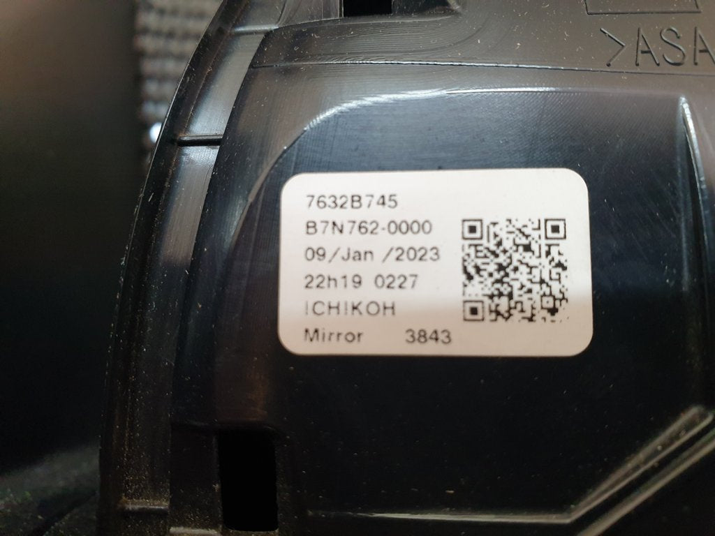Mitsubishi ASX Left Outer Mirror Incomplete, No Cover