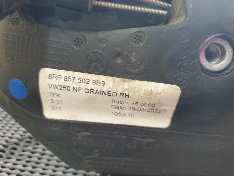 Volkswagen Polo Right Outer Mirror Incomplete, No Cover, No Mirror Glass