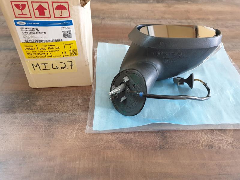 Original Used Ford Fiesta Right Outer Mirror Incomplete, No Cover