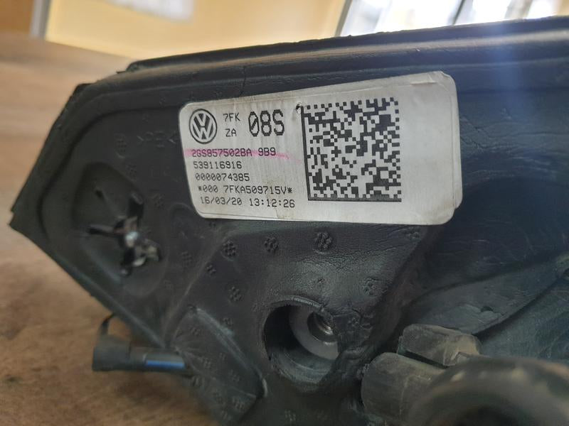 Original Used Volkswagen Polo Right Outer Mirror Incomplete, No Cover, No Mirror Glass