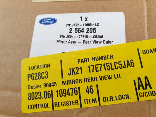 Original New Ford Tourneo 2023 Left Outer Mirror Base No Cover