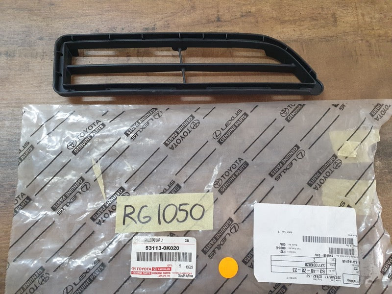 Original New Toyota Hilux 2021 Lower Left Bumper Grille Panel