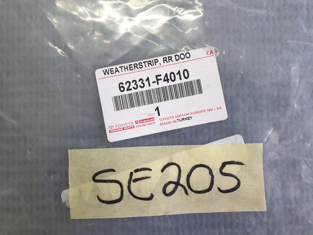 Toyota C-HR Right Rear Door Sealing Rubber