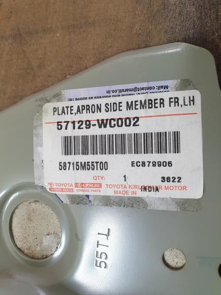 Original New Toyota Starlet Left Front Side Member Plate Apron