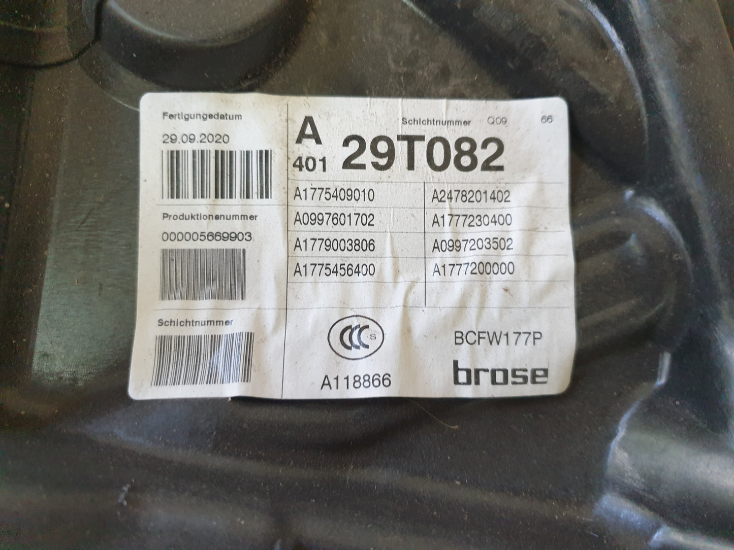 Mercedes-Benz A-Class W177 A200 OEM Used Door Components - Slight Damage or Wear and Tear