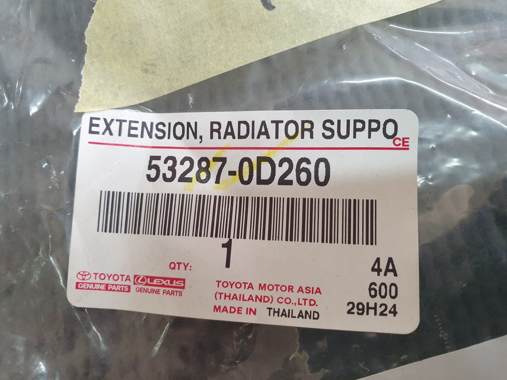 Toyota Yaris 1.5 2017, 2018, 2019, 2020, 2021, 2022, 2023, 2024 Right Radiator Support Extension