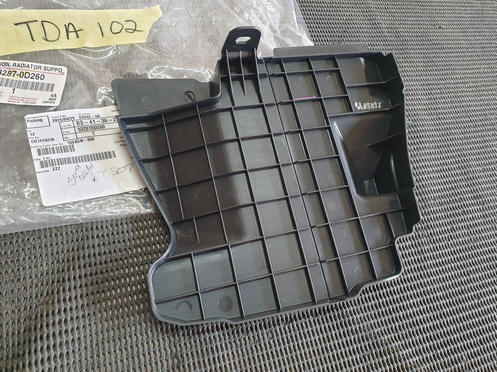 Toyota Yaris 1.5 2017, 2018, 2019, 2020, 2021, 2022, 2023, 2024 Right Radiator Support Extension