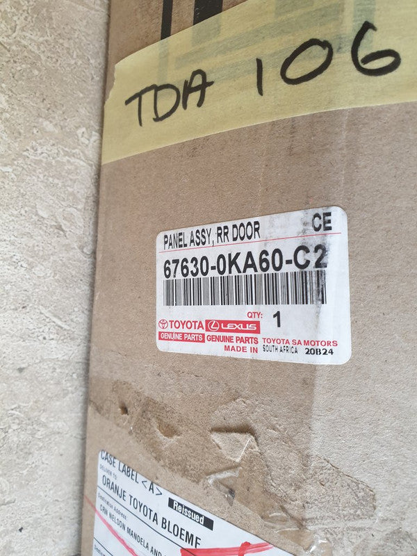 Toyota Fortuner GD 2016, 2017, 2018, 2019, 2020 Right Rear Door Inner Panel