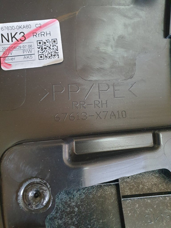 Toyota Fortuner GD 2016, 2017, 2018, 2019, 2020 Right Rear Door Inner Panel