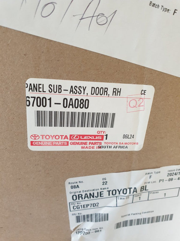 Toyota Corolla Cross 2021, 2022, 2023, 2024 Right Front Driver Door