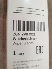 Original Used Volkswagen T-Cross Front Windshield Wiper Blade Set