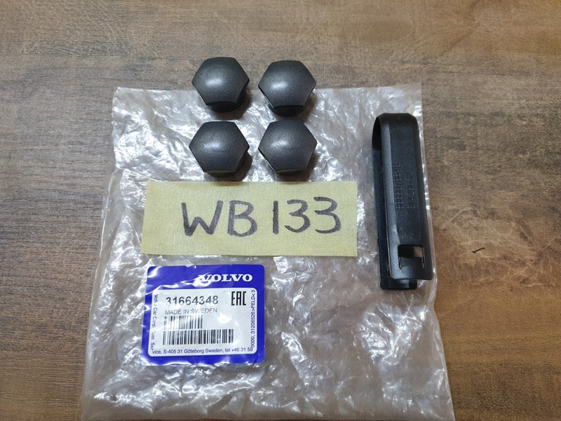 Original New Volvo Wheel Lug Bolt Cap Set