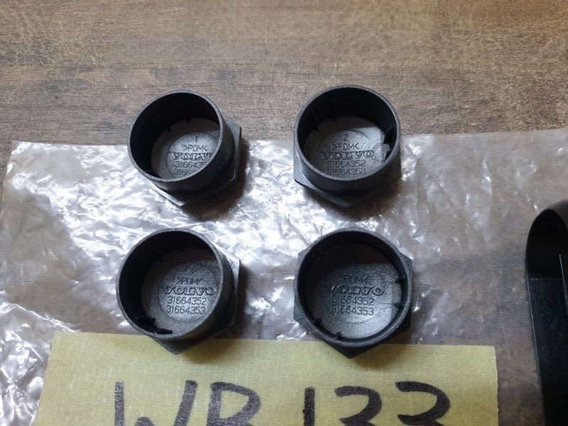 Original New Volvo Wheel Lug Bolt Cap Set