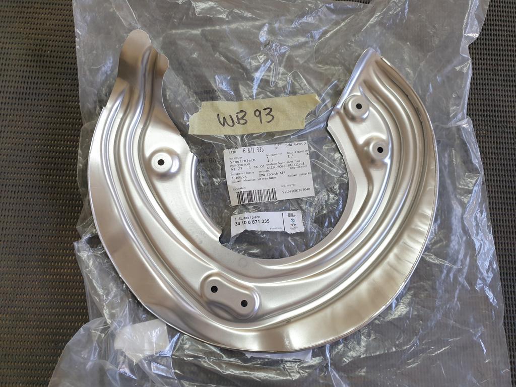 BMW 330E 2022 Left Front Brake Protection Plate